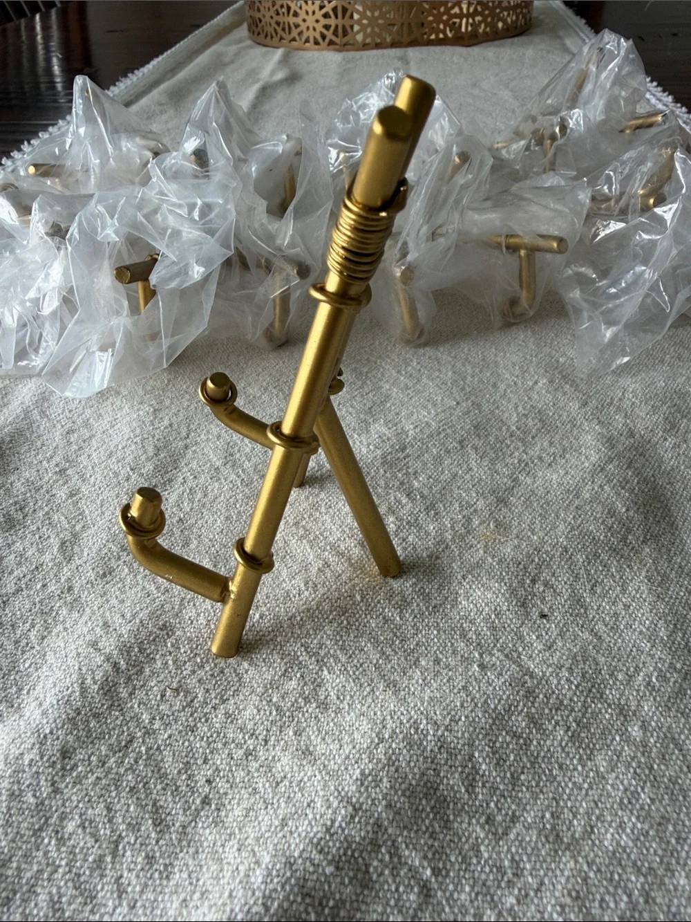 Gold metal card holders